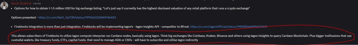 The Fireblocks integration with <a href="/IagonOfficial/">Iagon</a> is a bigger deal than you think.  Read this last sentence.
More revenue coming.
Wurth revenue starts Q1.

$IAG will be the $LINK of #Cardano.