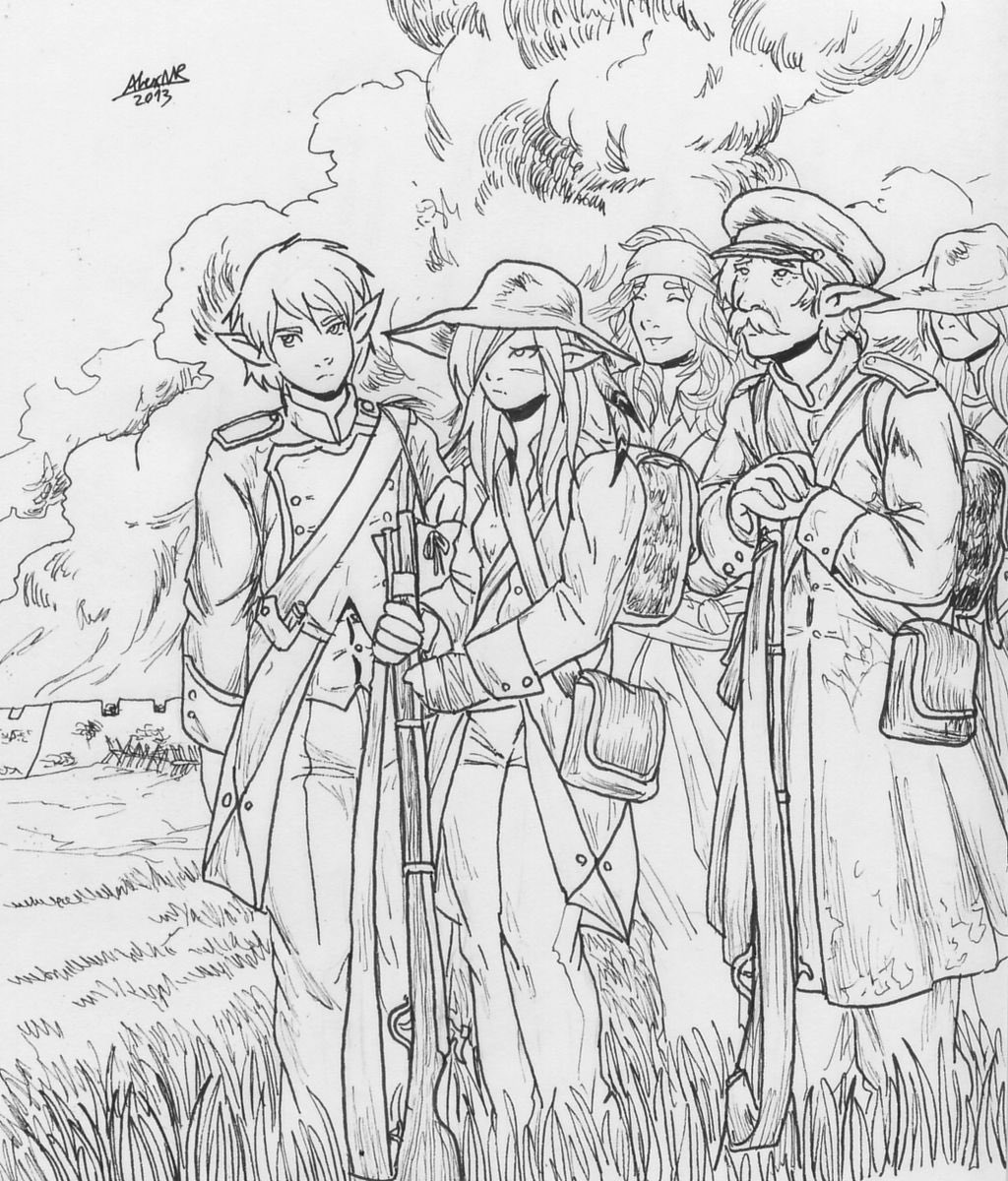 “It’s annoying how humans keep changing their stupid wars. I mean, every 40 years or so, they change everything!” Said an #elf 
“In the old times, you learned how to fight, and that lasted centuries!”

In fact, RICO was correct. 2013 #drawing.