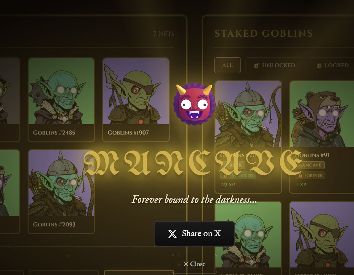 Imth4t1guy's tweet image. WAAAAGHH GOBBA KRAK!! 🔥

Me just MANCAVED me Goblin!! Me forever in da MANCAVE now!! 🏰

@thatgoblins #Goblins #MANCAVE #Solana