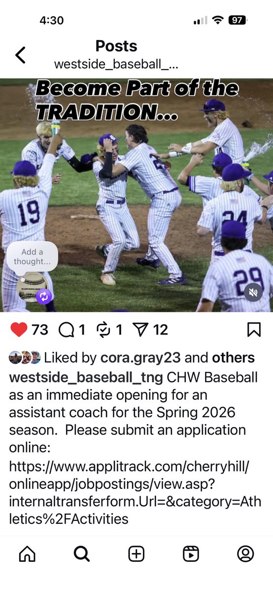 CH Post 372 Baseball tweet media