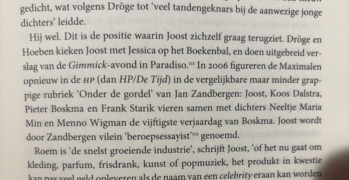 Een voetnoot in ‘Zwaag’ (p. 303). Mijn leven is compleet.