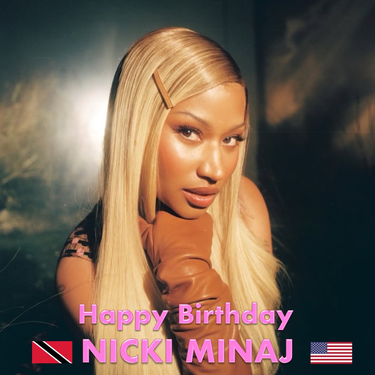 Happy 43rd birthday to the gorgeous, mega talented, chart-topping, record-breaking, history-making Singer, Songwriter, Actress, Global Icon and Rap Legend, the One &amp; Only #NickiMinaj! 👏🎂🎉🌟🐐👑 🩷
Nicki is the best-selling Female Rapper of All time, known as the Queen of Rap,