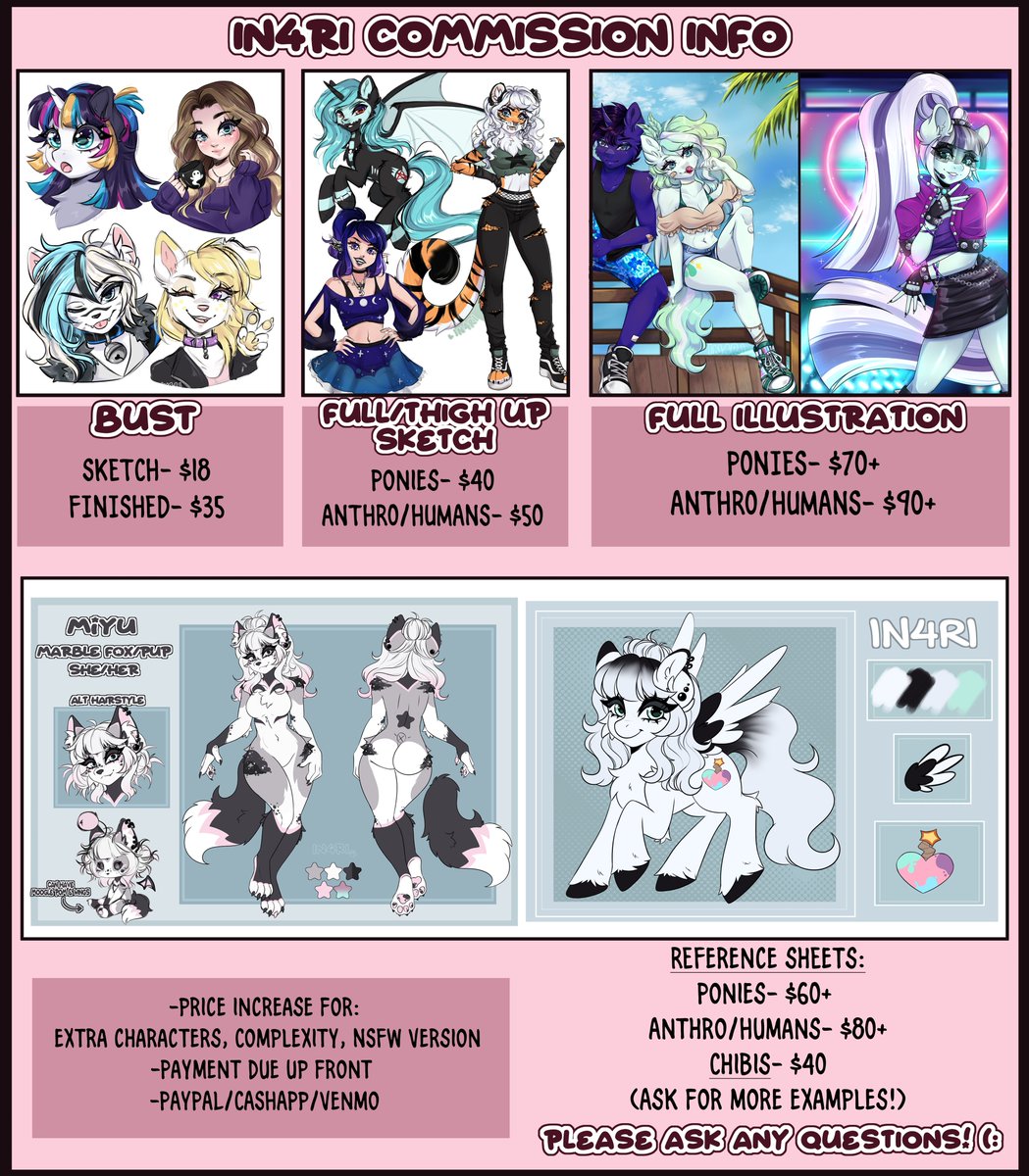 ✨C0MMS OPEN✨

Taking slots for Dec/Jan/Feb- need to make Jan rent ;0; 

Please DM if interested! RTs appreicated 💗