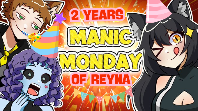 LETS CELEBRATE 2 YEARS OF THE BEAUTIFUL STARRY_REYNA!!! 🎉🎉🎉🎉🎉🎉 NOW!
with <a href="/MystiPat/">MystiPat | chronicler vtuber</a> and <a href="/StarryReyna/">Starry Reyna 👾🥔💜</a> 
WEEWOOWEEWOOWEEWOO!!!!