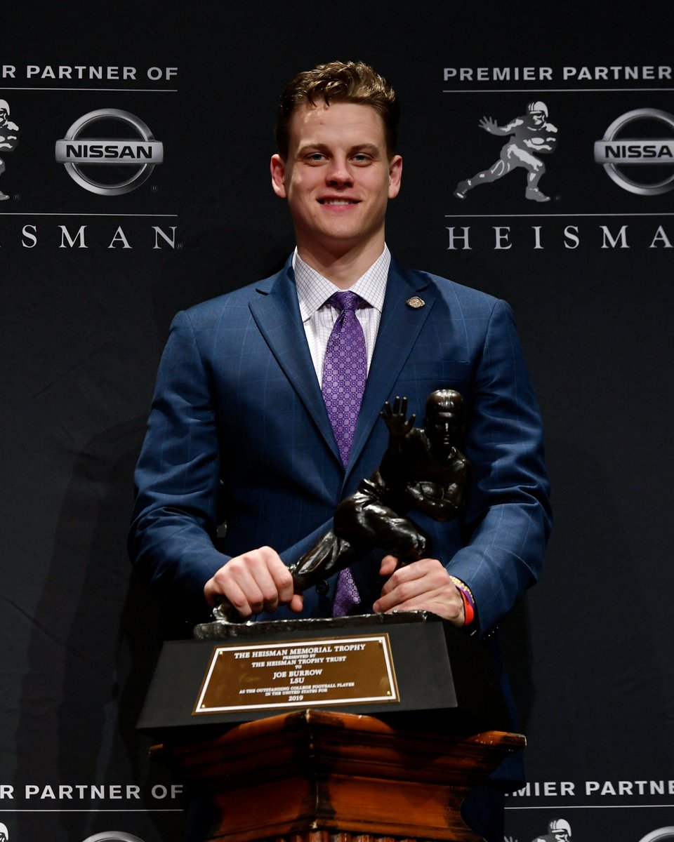 Dec. 14, 2019

Quarterback Joe Burrow won the Heisman Trophy. He still owns the record for the highest percentage of points by any winner. 

<a href="/JoeyB/">Joey Burrow</a> ✖️ <a href="/HeismanTrophy/">The Heisman Trophy</a>