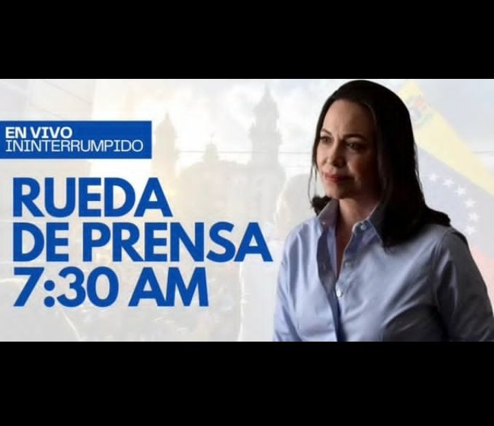 🇻🇪🚨MARIA CORINA HA LOGRADO SALIR DE VENEZUELA Y ESTÁ A SALVO! 

INFORMAN que Mañana 9 de Diciembre hará una rueda de Prensa Internacional desde Oslo 

7:30am Hora de Venezuela