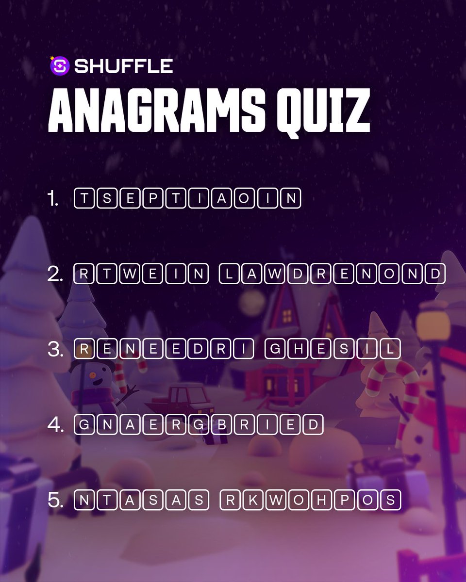 shufflecom's tweet image. The festive season brings you a festive quiz 🎄

$100 USD could be yours!

To enter: 
- Follow @shufflecom &amp;amp; activate our pfp
- RT this &amp;amp; drop all 5 answers 

3x winners chosen @ random. GL