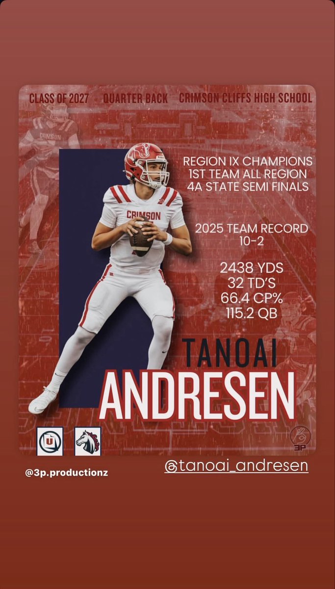 TanoaiAndresen's tweet image. Thanks to all the coaches and teammates. They made this happen. #Brotherhood REDK1NGDOM 🔴⚪️ @cchsmustangfb  @ALOFIPOtribe @CoachAndyStokes @CoachKWeiss 
@BrandonHuffman @JUSTCHILLY @SlingintheP @MooseB90 @Andy_Pham1 @ballersinutah @KSLSportsRewind