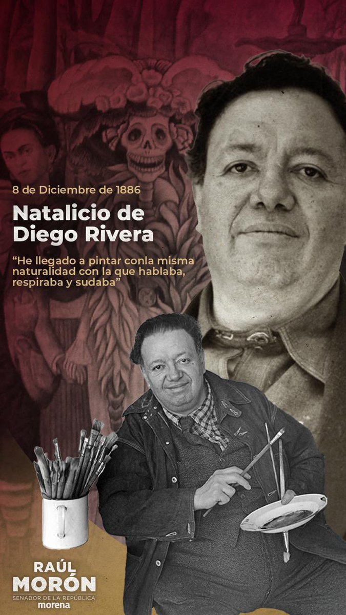 Hoy celebramos el natalicio de Diego Rivera, el muralista que pintó la historia y el alma de México. ¡Su arte sigue vivo!

#MorónSenador