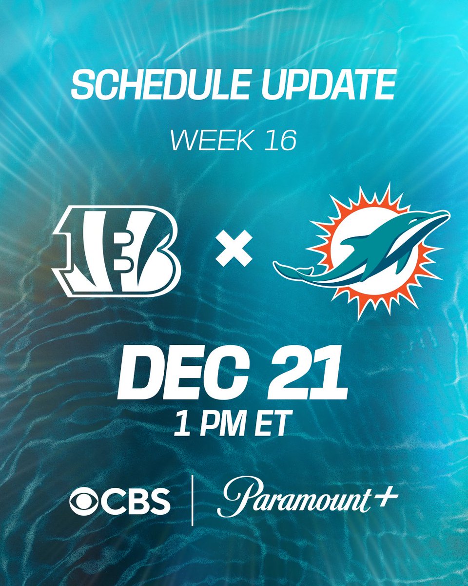 Our Week 16 matchup has an adjusted start time of 1pm ET.