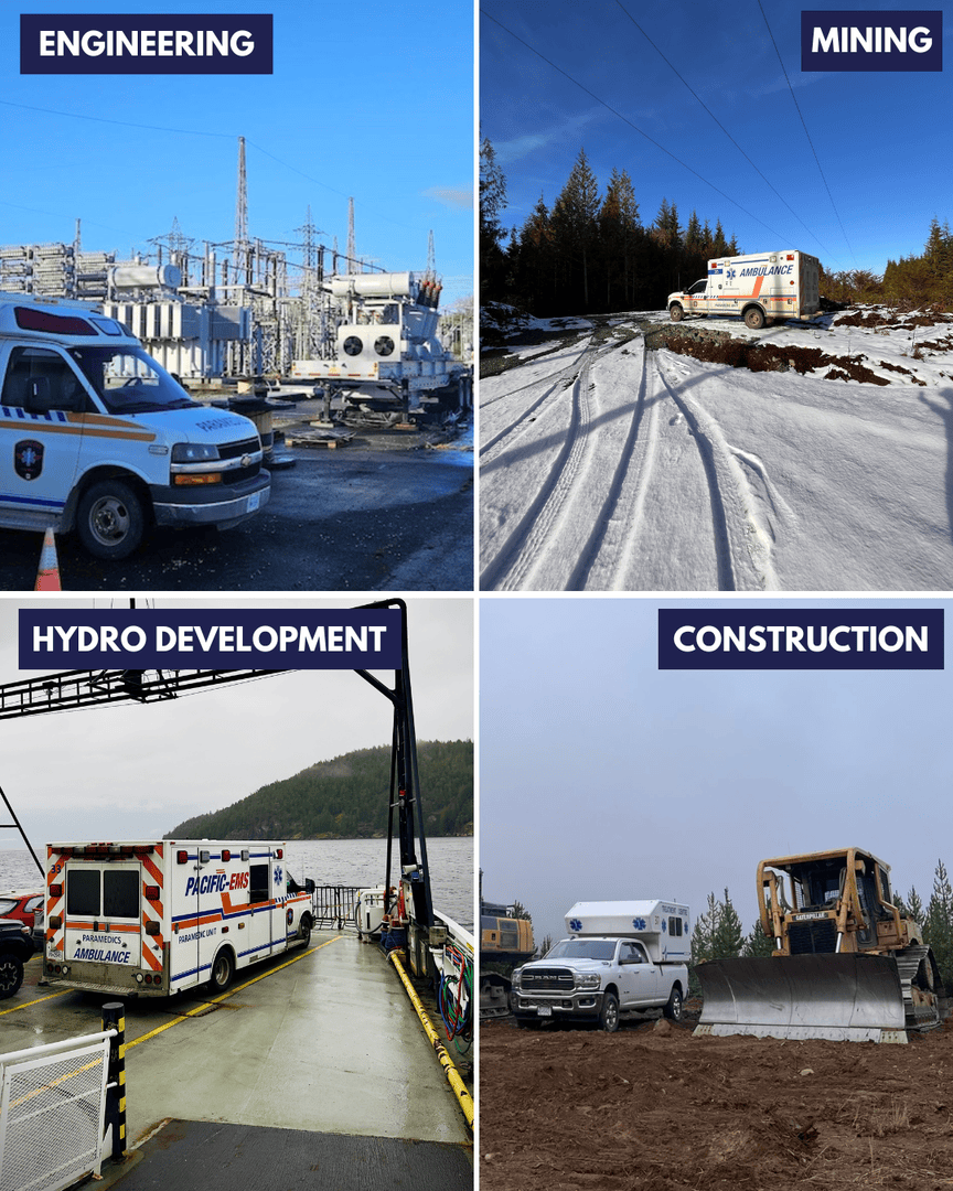 EMSPacific's tweet photo. With our paramedics and advanced first aid attendants on standby, your crews stay protected no matter how remote the project. Trusted across BC’s engineering, mining, construction, and hydro sectors. 🙌

#RemoteMedical #BCProjects #FirstAidServices #Paramedics https://t.co/nqGj94BOJt