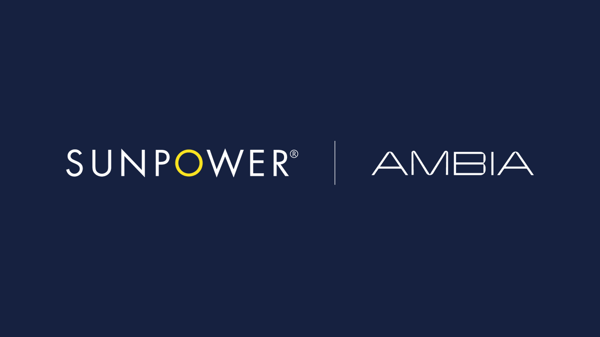 SunPower's tweet image. We’re excited for this next chapter. With Ambia, we gain operational excellence and the momentum to scale with confidence.