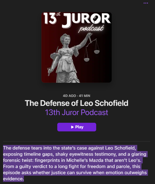 Something that has always fascinated me about court cases is how two sides can look at the same evidence… and walk away with two completely different stories.

Season Three of 13th Juror is built on that idea.

Each case is told in two parts:
🔹 The Prosecution’s Story
🔹 The