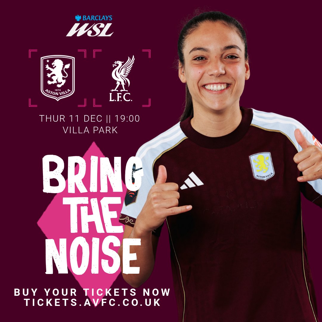AVWFCOfficial's tweet photo. We need you, Villans.

Bring the noise on Thursday 🔊
