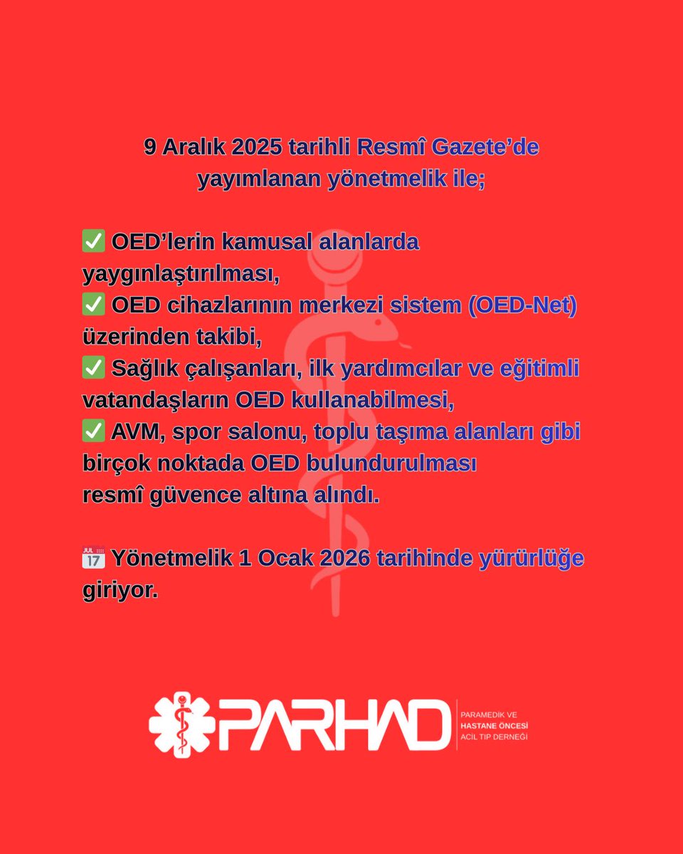 parhadtr's tweet photo. #KalpDurduğundaSizDurmayın 💝

#PARHAD #OED #Defibrilatör #ŞokCihazı #AniKalpDurması #AcilSağlık #Paramedik #Att #İlkYardım #Yaşatmakİçin #SağlıktaYeniDönem https://t.co/ztqmuMWs4H