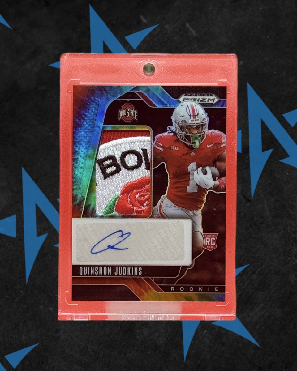 allstarbreaker's tweet photo. Picked up an absolute monster in the shop 🤯 Quinshon Judkins Tie-Dye /25 with the ROSE BOWL patch! This one is special 🌹🔥
#SportsCards #HobbyTwitter #PrizmDraftPicks #QuinshonJudkins #TieDye #PatchAuto #RoseBowl #CardCollectors #FootballCards #TCGCommunity https://t.co/TE4sbwkVUx