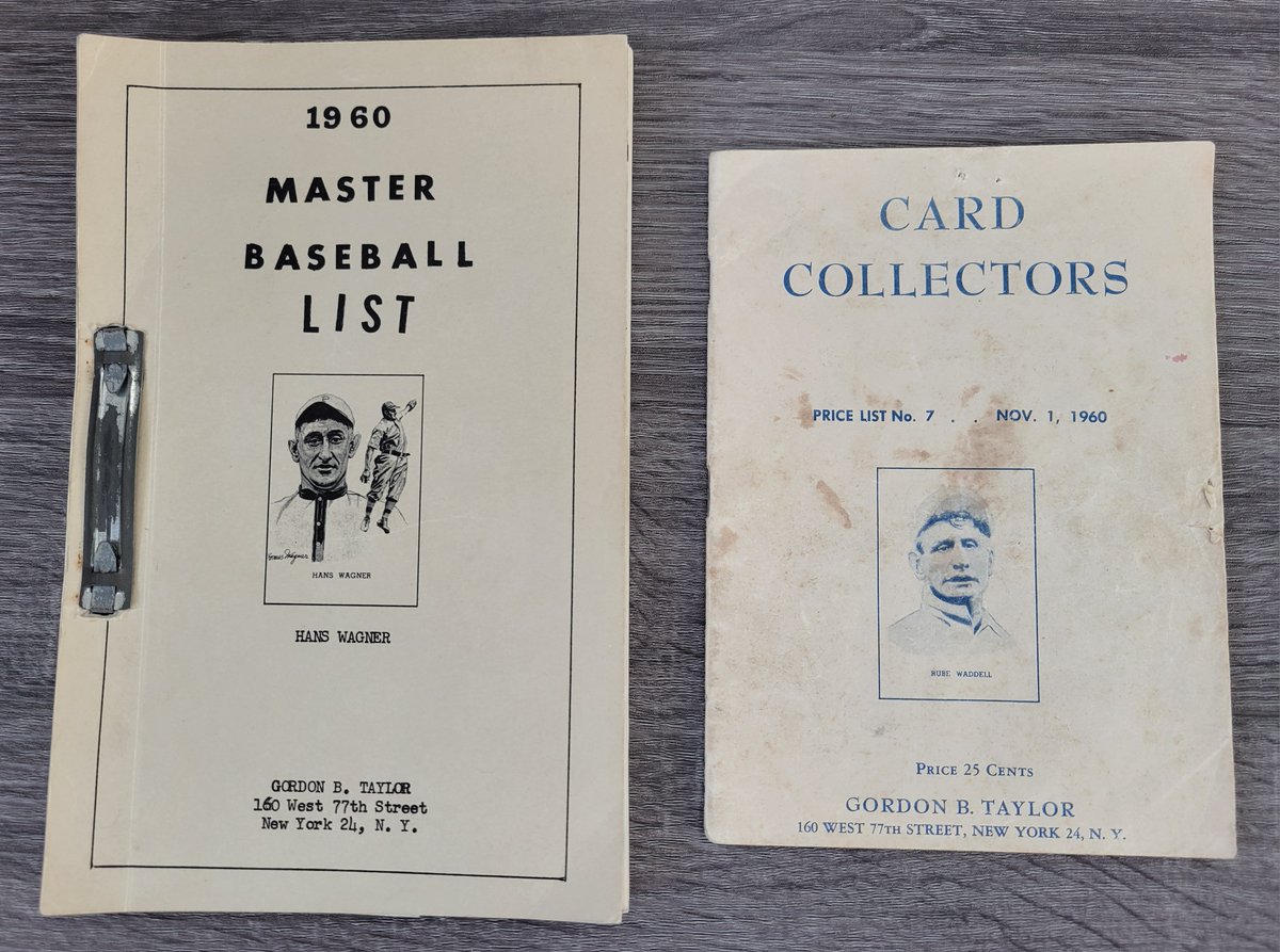 Collexicon's tweet photo. @PostWarCards In addition to his price lists, Gordon B. Taylor also had a Master Baseball List, that listed cards by player, which has one of my favorite bindings on a book.  I haven't been able to find the 1st edition of this book or if Mr. Taylor wrote anything beyond these. https://t.co/n6H86i3nNW