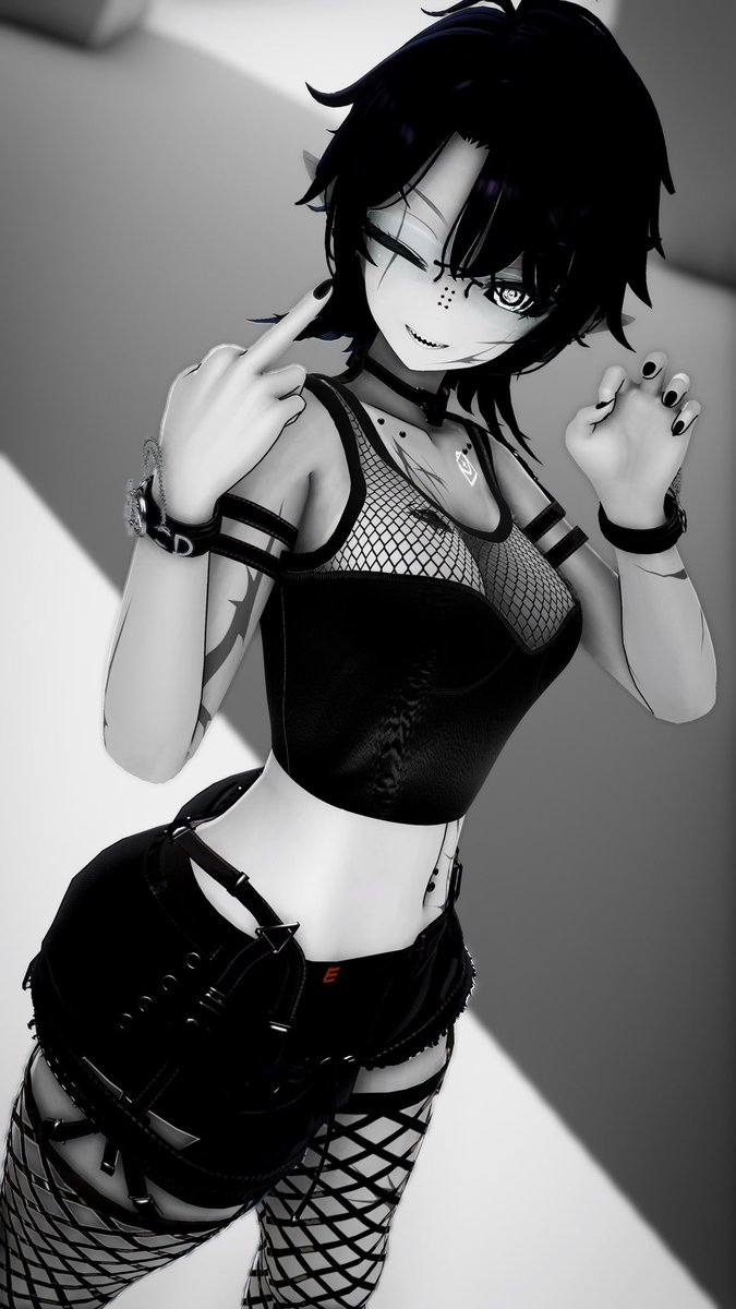 This demon got claws and an attitude~
#Milltina3D #VRChat #VRChatPhotography