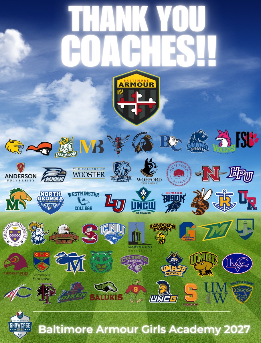 ❤️ Baltimore Armour Girls Academy U17 would like to thank all of the amazing coaches who came to watch us compete during the NCFC Showcase! <a href="/ImYouthSoccer/">ECNL/GA/Recruiting/College Soccer</a> <a href="/bmorearmour/">Baltimore Armour</a>
