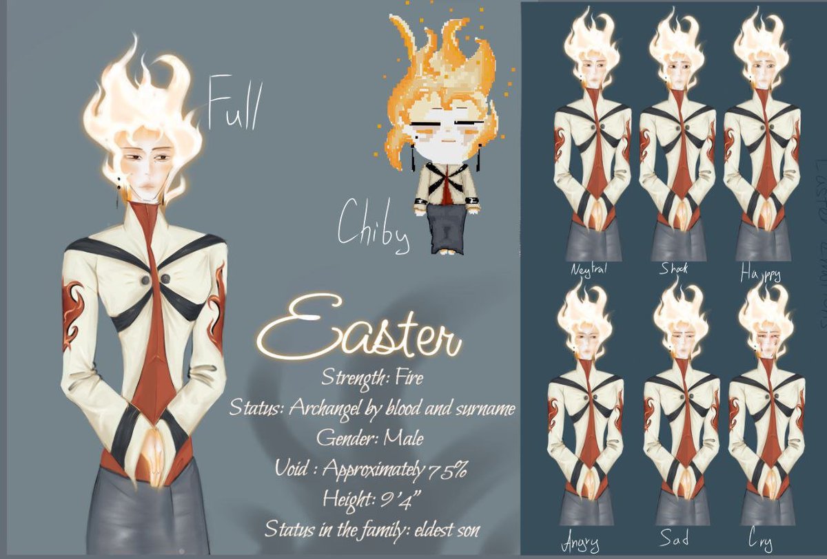 My boy - Easter!
The cute OS, which is over a year old, is an old concept art, but I still like it! Share your original characters in the comments.❤️
#art #OC #draw #create #OC  #Artistday