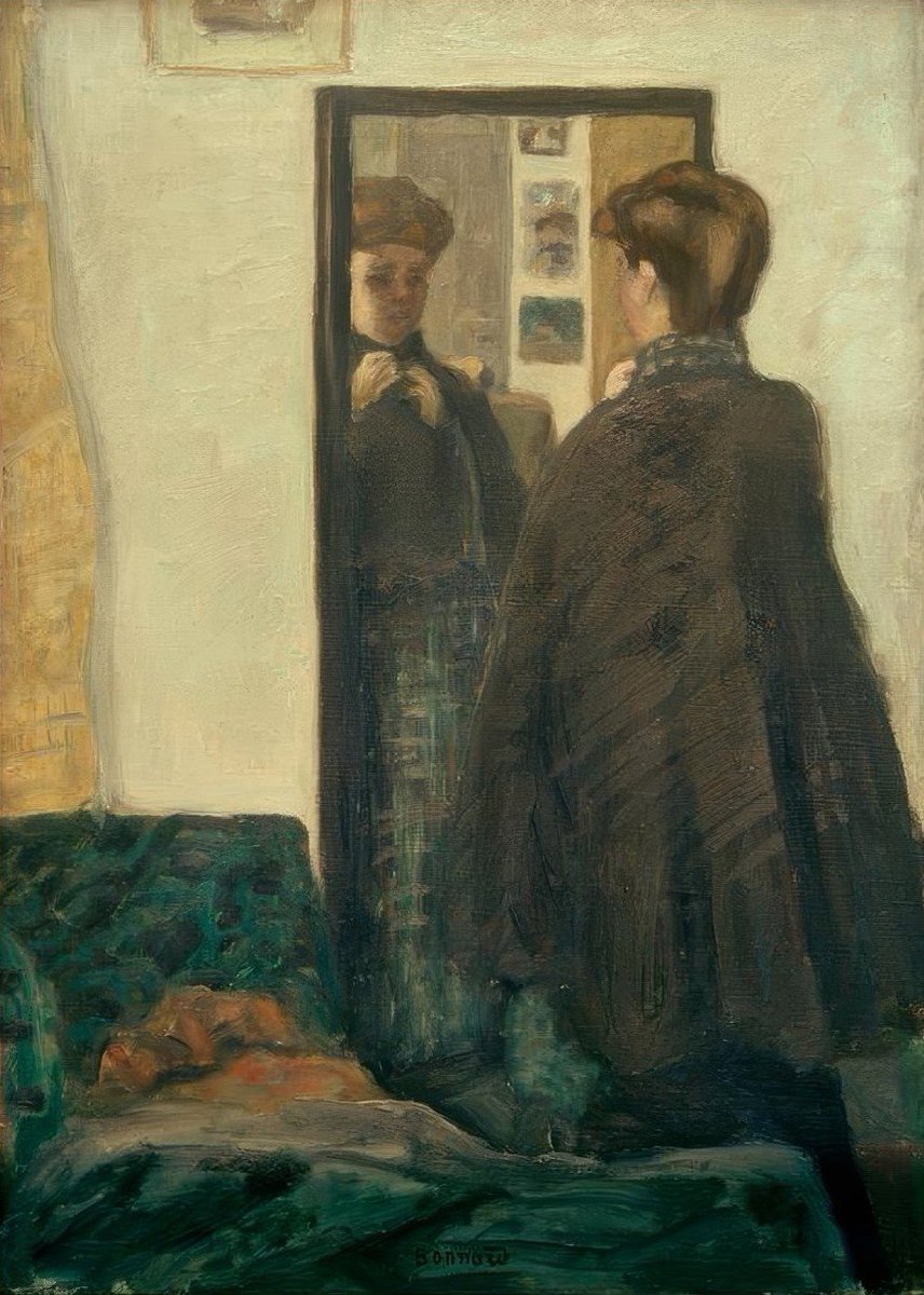 ピエール・ボナール Pierre Bonnard 「鏡の前の女性」 1905年、38歳