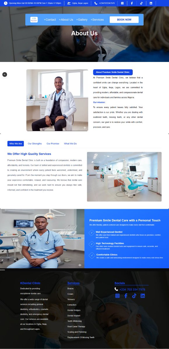 Bida_4's tweet image. Just finished the About Us page for the Dental Clinic website! 🦷💻
Clean layout, clinic info, dentist images, all built with reusable Next.js components.
Another milestone done 🚀

#NextJS #WebDev #FrontendDeveloper