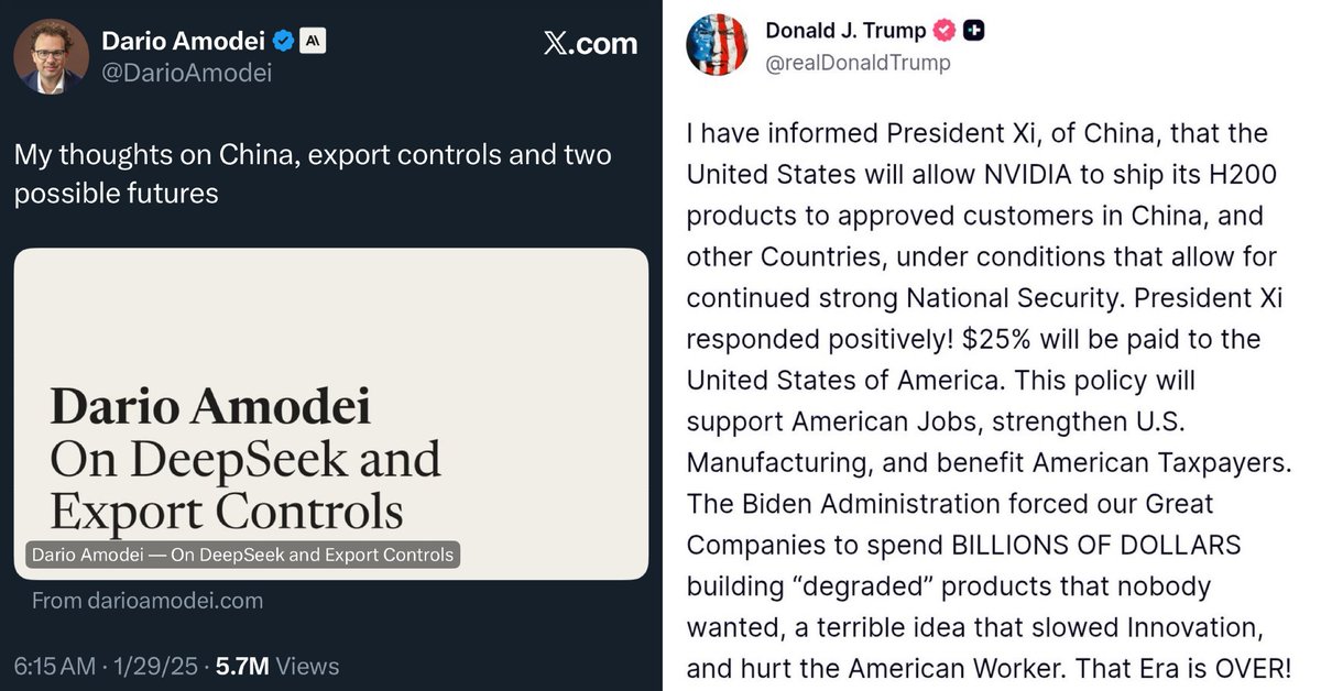 Nvidia finalmente puede vender H200s a China.
Siempre tengo curiosidad por saber qué pueden hacer los laboratorios de