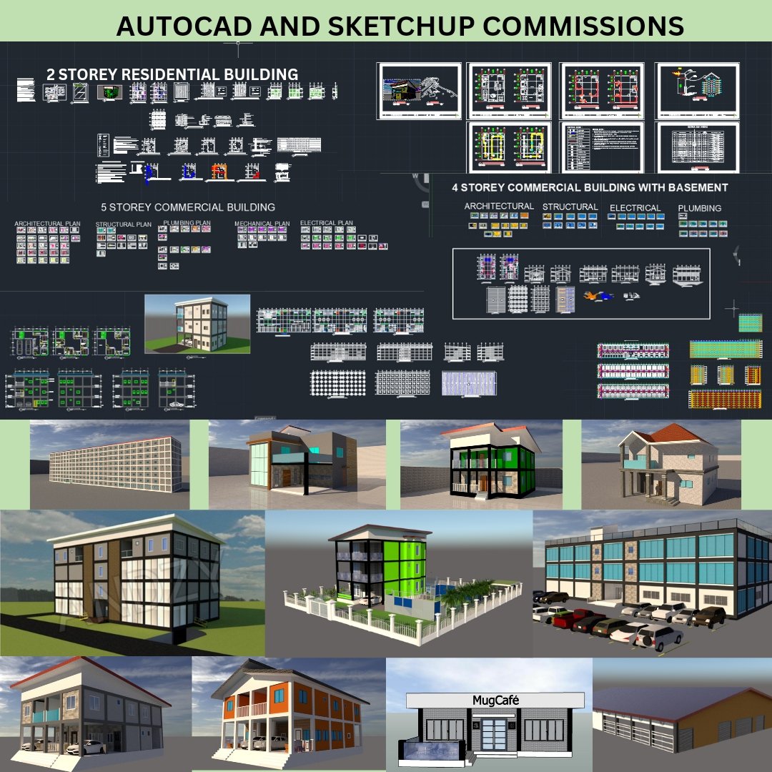 EngrShuash's tweet photo. Open for CAD COMMISSIONS
📏 AUTOCAD LAYOUTS 
ARCHITECTURAL
STRUCTURAL
ELECTRICAL
PLUMBING
CAD LAYOUTS/DRAWINGS
FLOOR PLANS, ELEVATIONS, SECTION, LIGHTING, POWER, WATERLINE, SANITARY
📏 SKETCHUP
📏 DETAILED ESTIMATES
📏  SOLVING
📏 ANALYSIS
CIVIL ENGINEERING 
ENGR. SHU 8 https://t.co/pjaXDk1D1q
