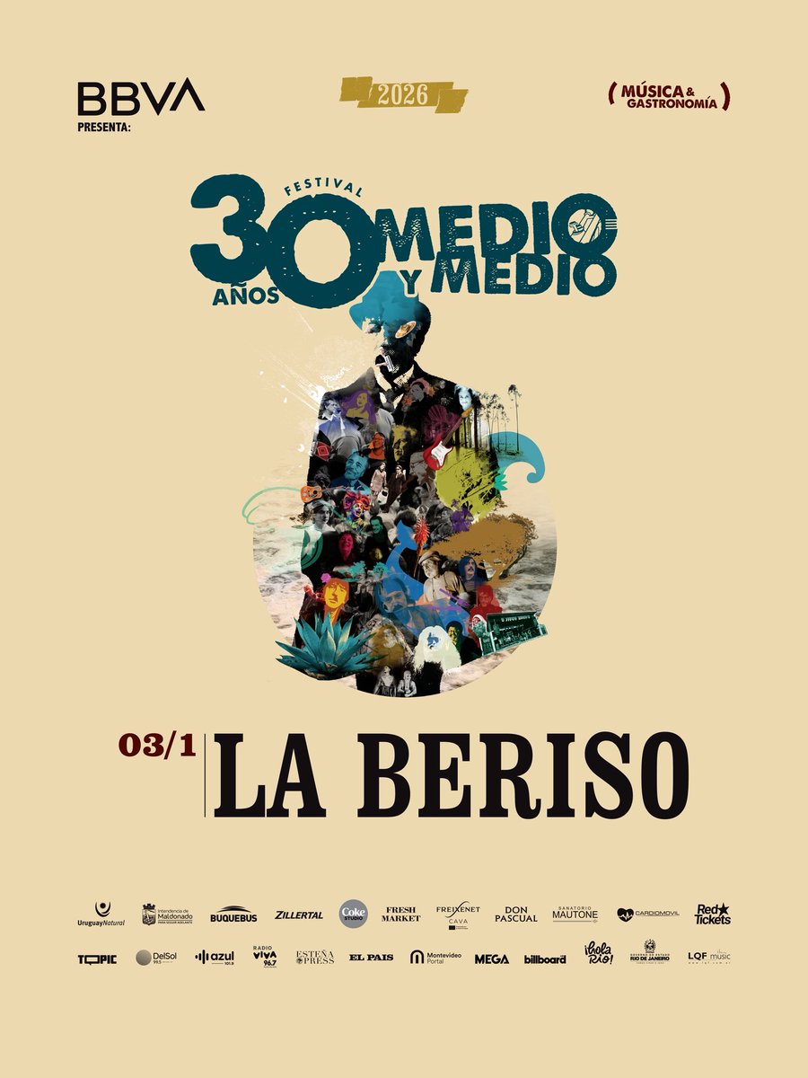 laberisorock's tweet photo. Arrancamos el 2026!

El 3 de enero nos vemos en @medioymedio 
Punta Ballena, Uruguay 🇺🇾 

🎫 Entradas disponibles en https://t.co/TlBvldo49g

#LaBeriso #uruguau #PuntaBallena #puntadeleste https://t.co/pKLD7sMUwY