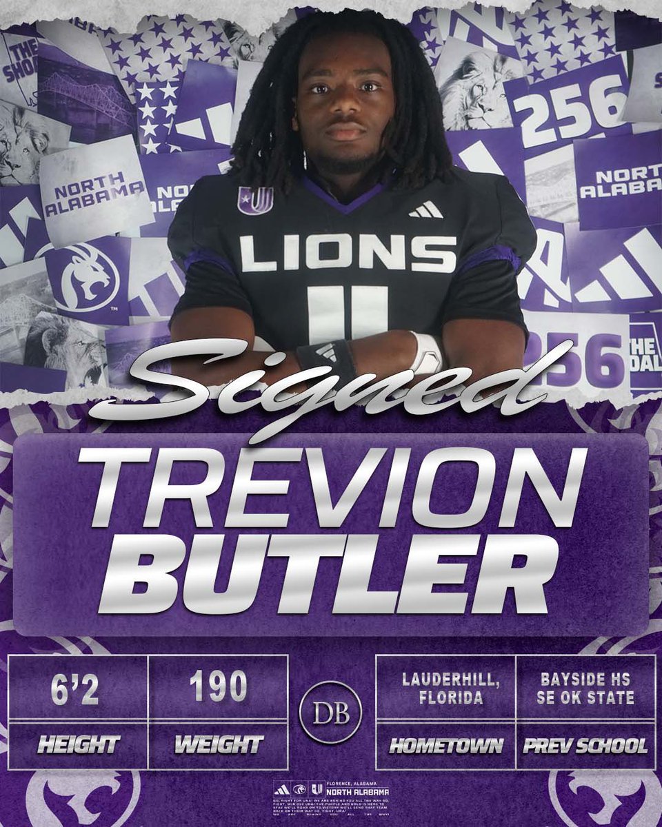 UNAFootball's tweet image. Trevion Butler is in #ThePrideof26 ✍️

🏈 DB
📍 Lauderhill, FL
🏫 Bayside HS
✌️ Southeastern Oklahoma State

#NSD26 | #RoarLions 🦁