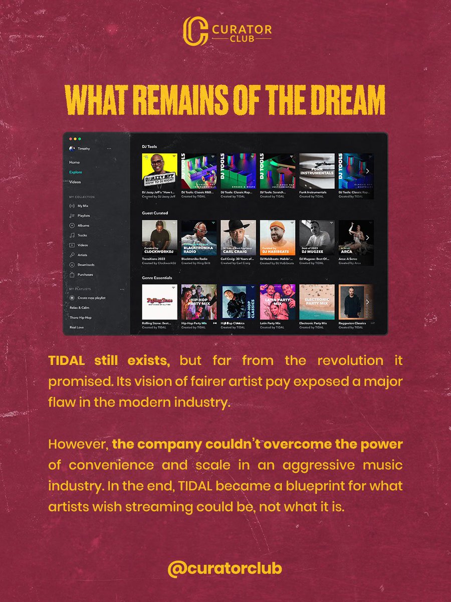 TIDAL promised to change the music industry forever… so what happened? 🤔

#musicindustry #musicbusiness #musicindustrytips