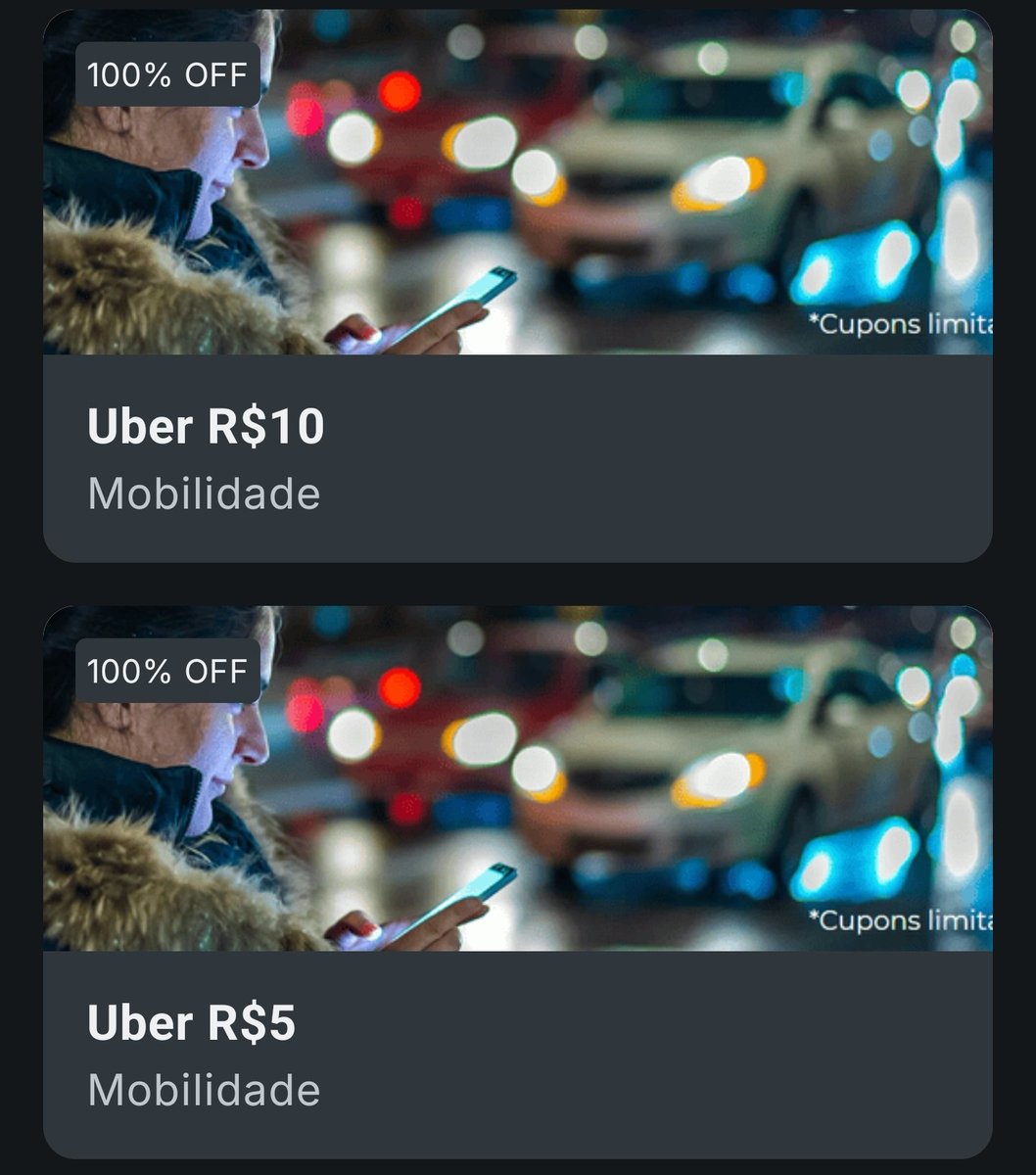 Vale Bonus - R$ 15 de crédito na Uber

-Perfil Clube iFood
-Abra o APP iFood, vá em Perfil > Clube iFood > Vale Bônus