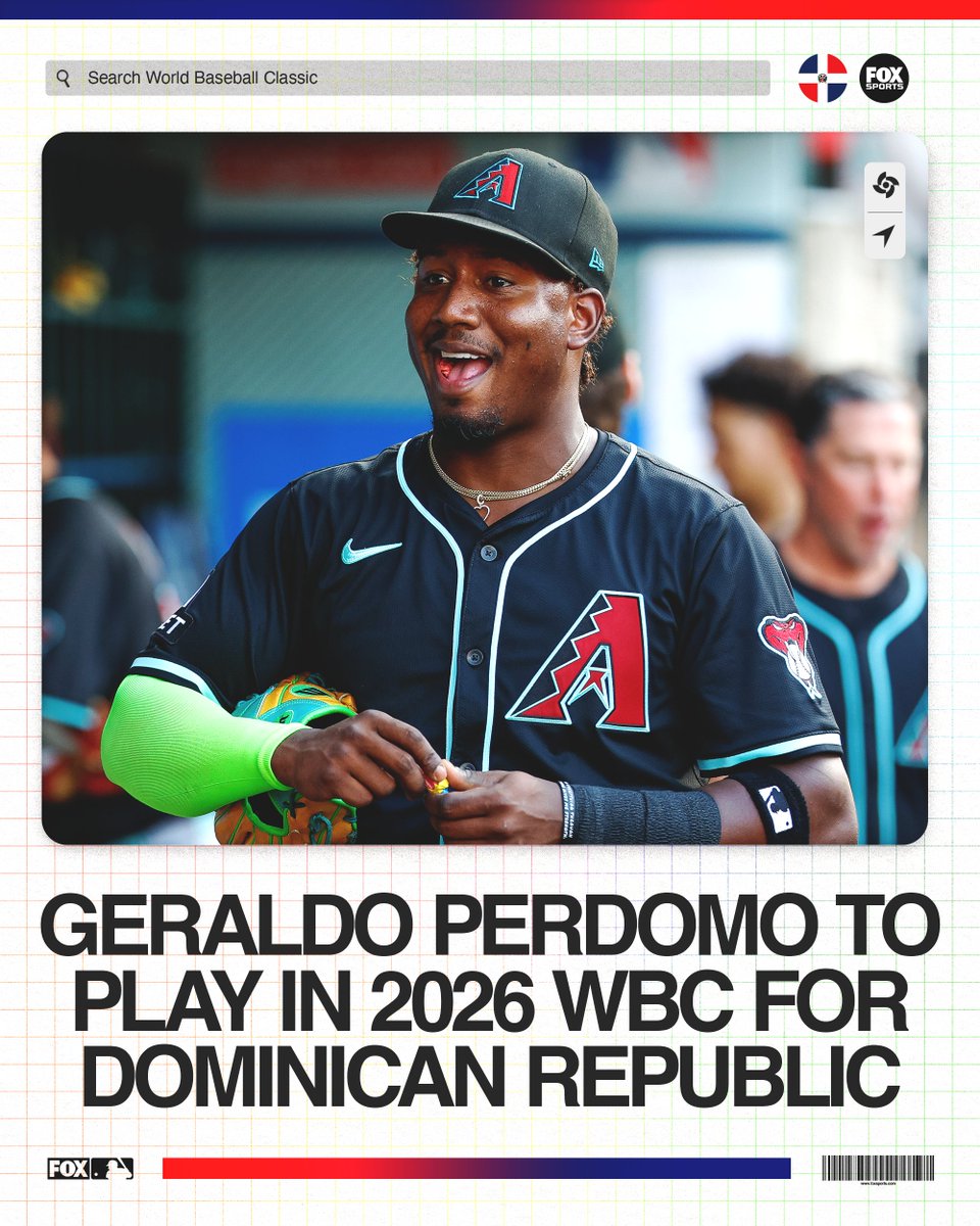 Geraldo Perdomo announced he will play for the Dominican Republic in the 2026 World Baseball Classic 🇩🇴
via @AbriendoSports