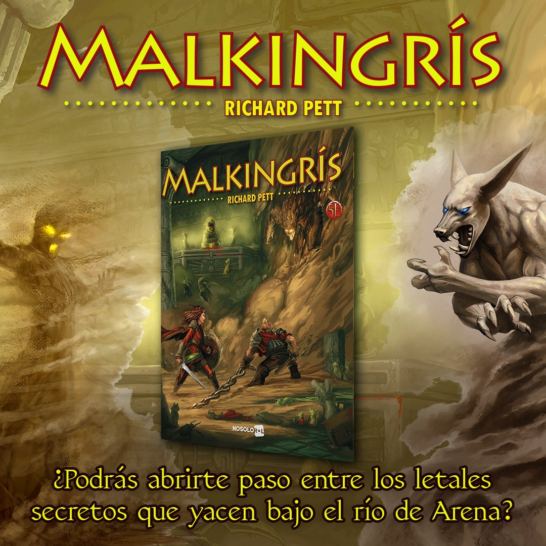 Nosolorol's tweet image. Extraños sucesos en el Osario del Sultán...

#Malkingrís es una aventura para personajes de nivel 3 a 5. Consíguela con 3 #aventuras más, todas compatibles con #SRD5 y #BlackFlag, y empieza a jugar.

🎲nosolorol.com/es/srd-5-edici…

#Rol #MuchoRol #JuegosDeRol