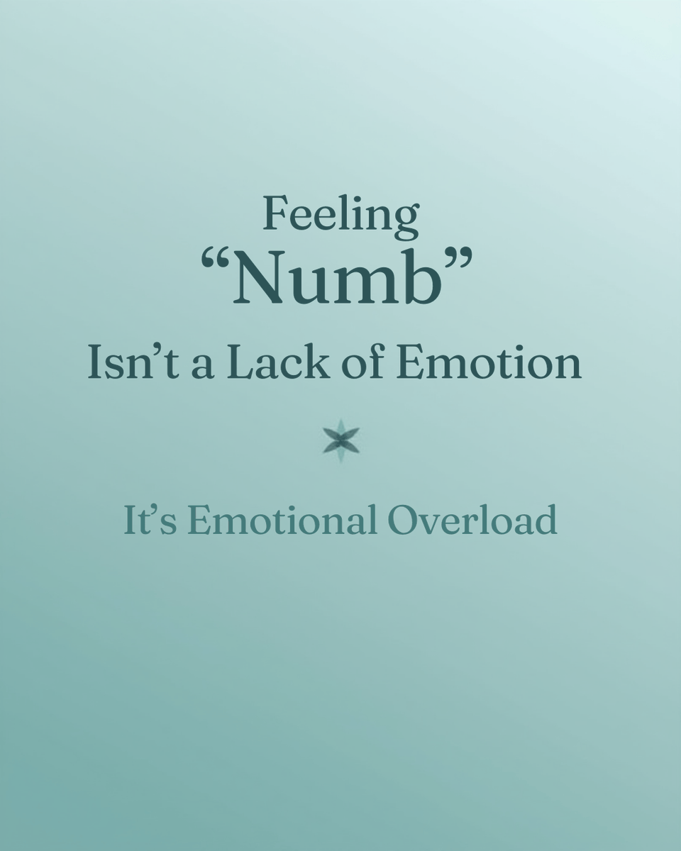 WillShlifer's tweet photo. Numbness is not emptiness — it's protection.
It’s your nervous system shutting down because it’s overwhelmed, overloaded, and tired of absorbing everything at once.

Numbness isn’t the end of feeling.
It’s often the first sign you’re ready to heal. https://t.co/267o2N6WeD