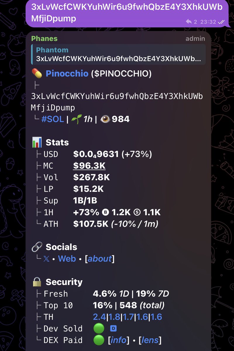 cheffphantom's tweet image. Watch your entry on $PINOCCHIO
Gamble now 🎲🎲

3xLvWcfCWKYuhWir6u9fwhQbzE4Y3XhkUWbMfjiDpump