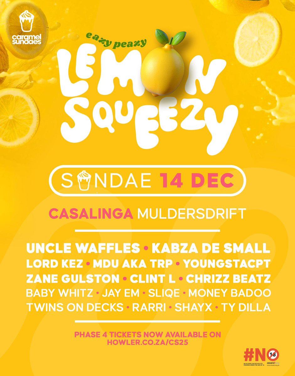 SUNDAE IS OURS! 🍋🍦
Caramel Sundaes returns this Sunday and the Lemon Squeezy energy is LOADING heavy! ☀️ It’s giving FESTIVE!

Are you ready for the Sundae of all Sundays?!
Phase 4 tickets are live — don’t miss the sweetest day of the year. 🎫 #CS25