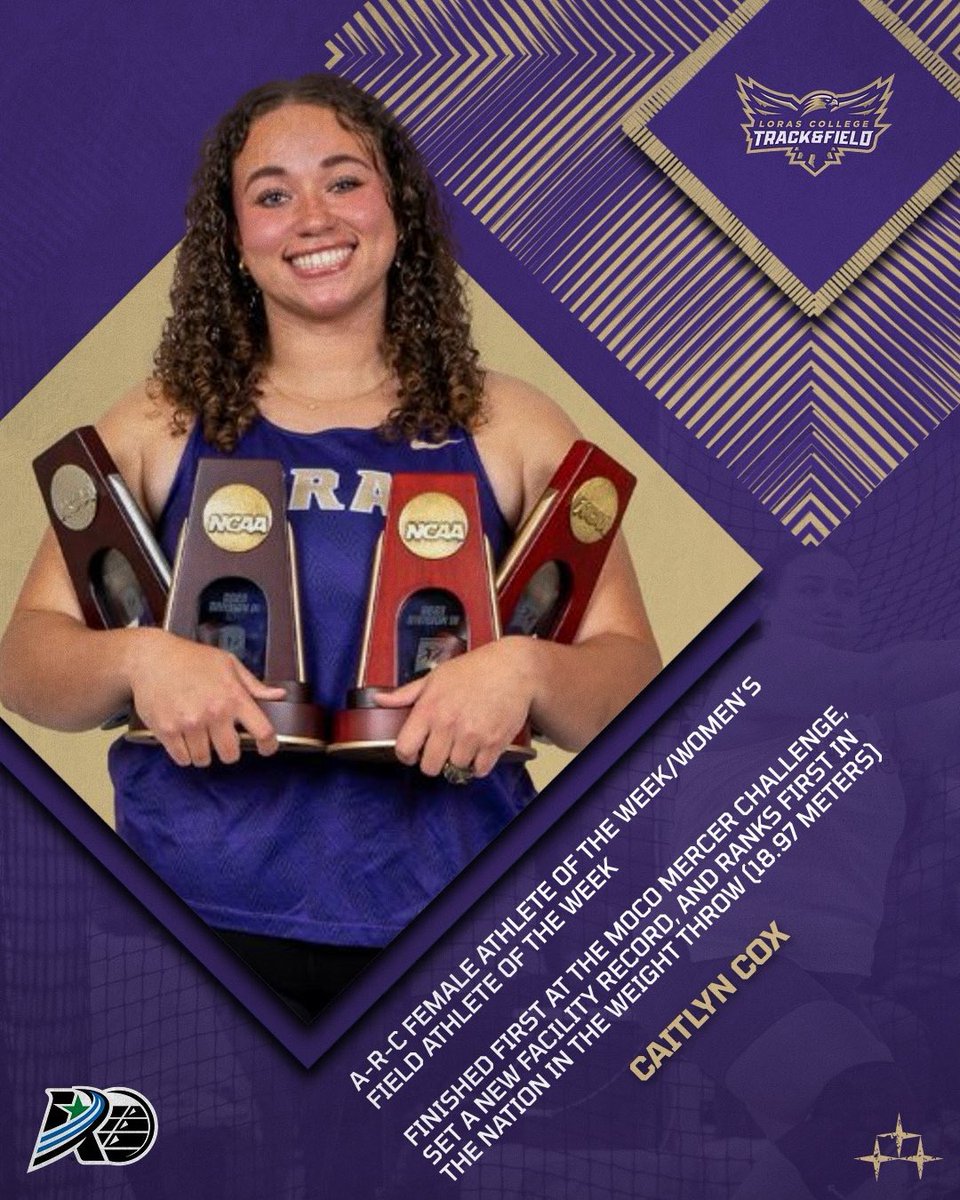 COX OWNED THE WEEK🔥

Caitlyn earns <a href="/AmerRiversConf/">American Rivers Conference (A-R-C)</a> Female Athlete of the Week and Women’s Field Athlete of the Week honors after her standout performance in the opening weekend of competition‼️

#GoDuhawks