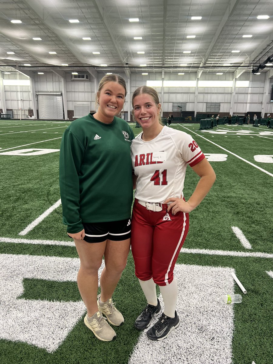 Thank you <a href="/NWBearcatSB/">Northwest Softball</a> for an amazing camp yesterday! I had a lot of fun working with and meeting the players/coaches and getting to learn more about Northwest Missouri State. The campus and facilities were awesome and I hope to make it back! 

<a href="/lilliefilger/">Lillie Filger</a> <a href="/kaylee_cords/">Kaylee Cords</a>