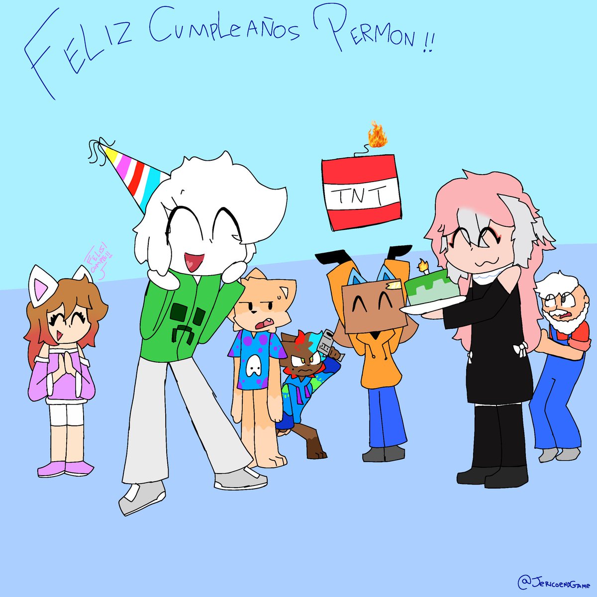 Feliz cumpleaños <a href="/SrPermon/">🤍Permon 👻 #Fantasmitas</a> 🎂🎉 (Perdón por el retraso xd)