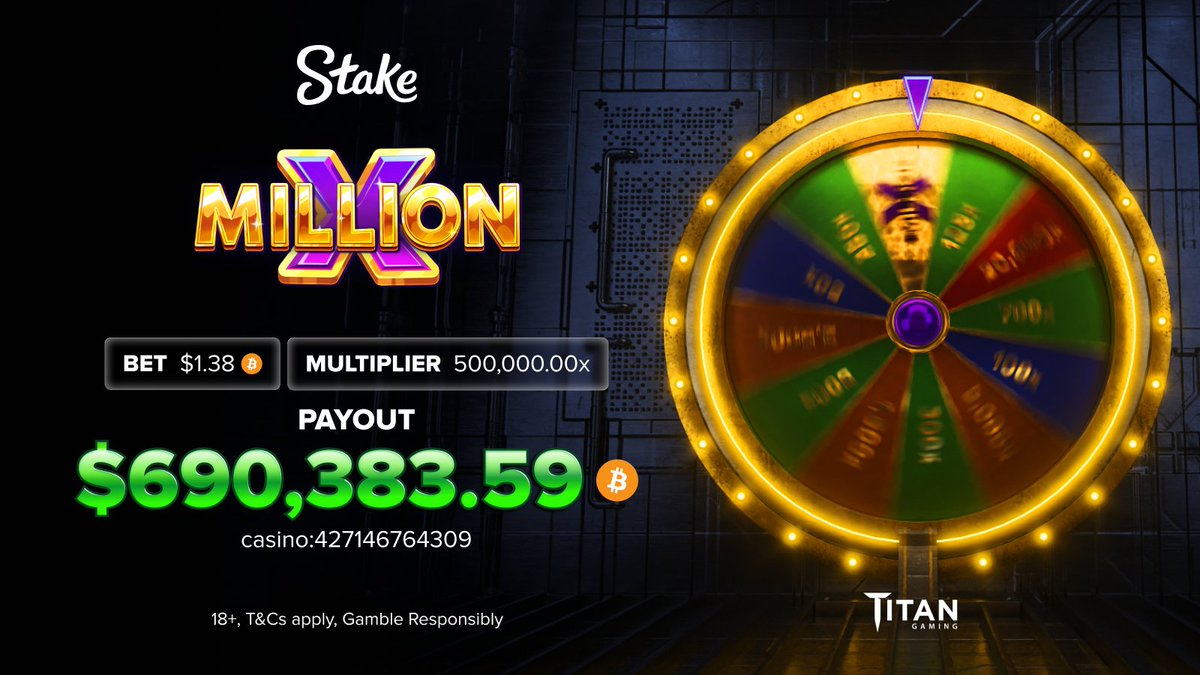 half a million reasons why to play Million X by Titan Gaming, Only on Stake!
