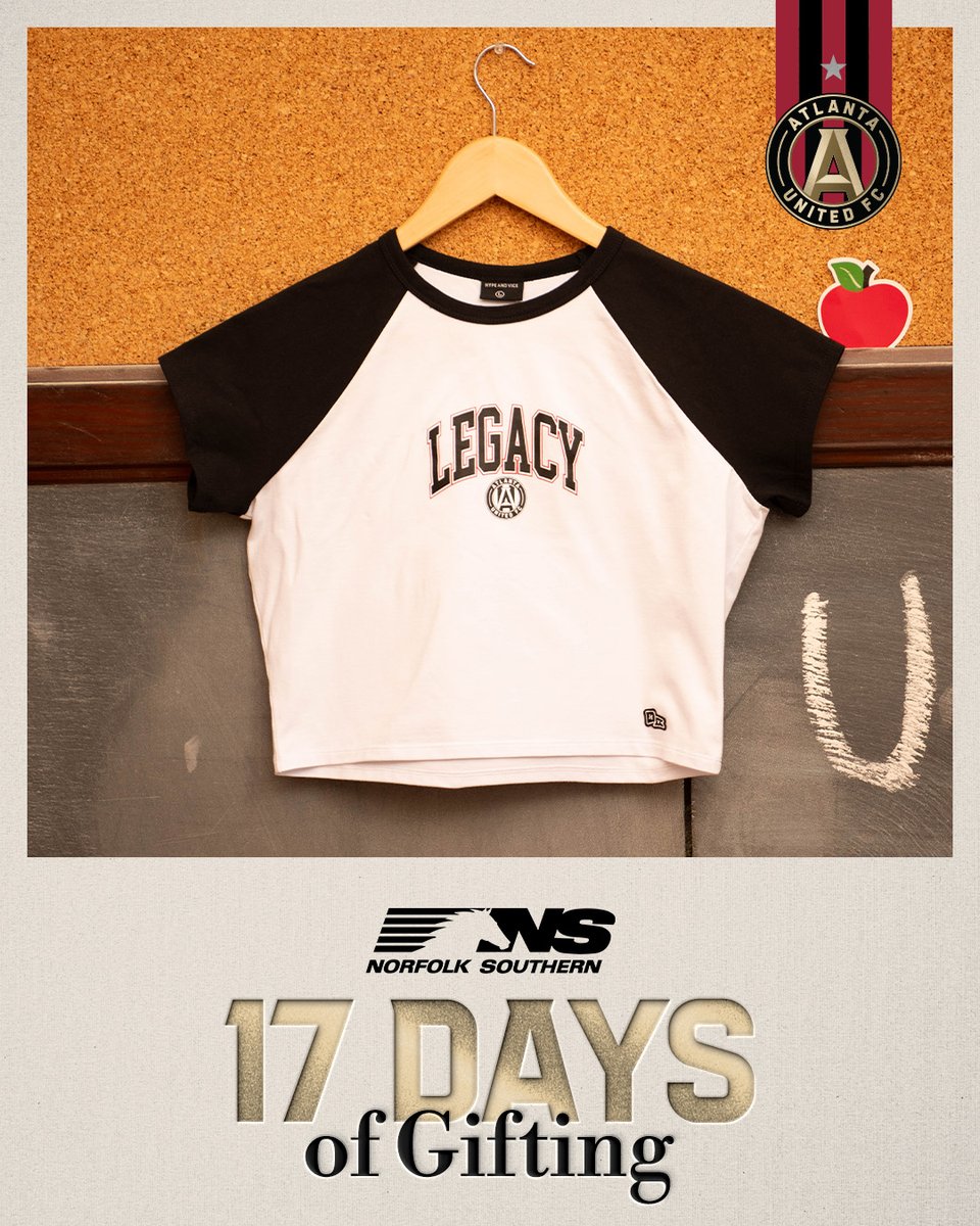 𝐃𝐚𝐲 𝟖 of #ATLUTD’s 17 Days of Gifting 🎁 brings you this Legacy Women's crop top!

Like, RT, and drop an 🅰 for a chance to win