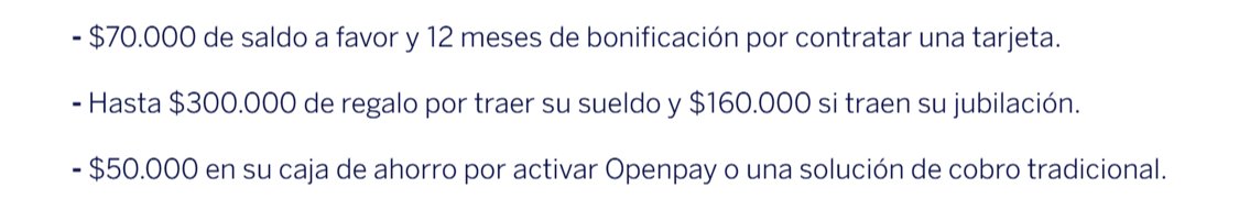 Si queres tener este tipo de beneficios obteniendo una cuenta en BBVA Frances, contactate conmigo📩

- $70.000 de regalo si contratas una tarjeta y tenes bonificación por 12 meses de la misma.
- +$300.000 de regalo si depositas el sueldo.

#BBVA #BancoFrances