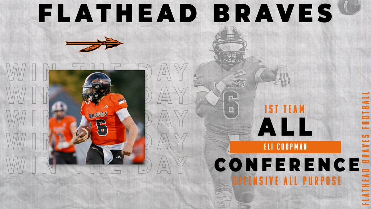 FlatheadHighFB's tweet photo. Congratulations to Eli Coopman for being selected as 1st Team All Conference at Offensive All Purpose! 

#WinTheDay https://t.co/qh43epjz1d