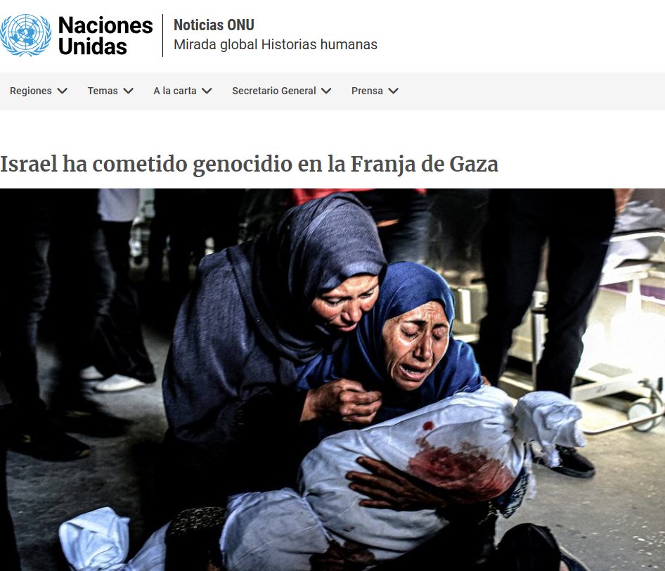 Estamos legitimando a un estado responsable de un GENOCIDIO news.un.org/es/story/2025/…