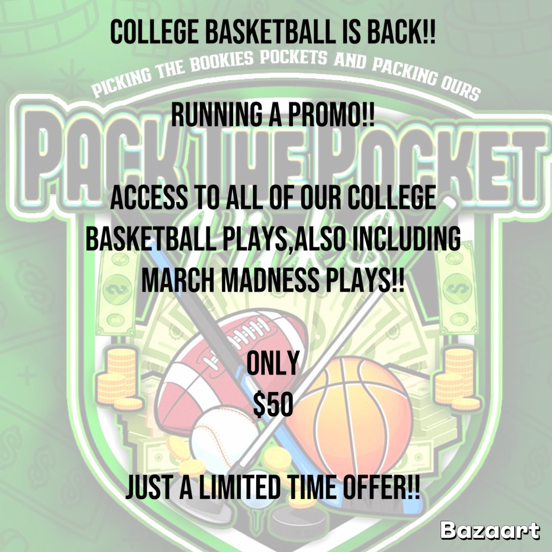 Happy Monday and welcome back to college basketball for us!!! We always wait until we get at least 30-45 days of data before we tackle it and yes tonight is the first night we are back at it for college basketball!!

Special PROMO below for anyone that is interested just need to