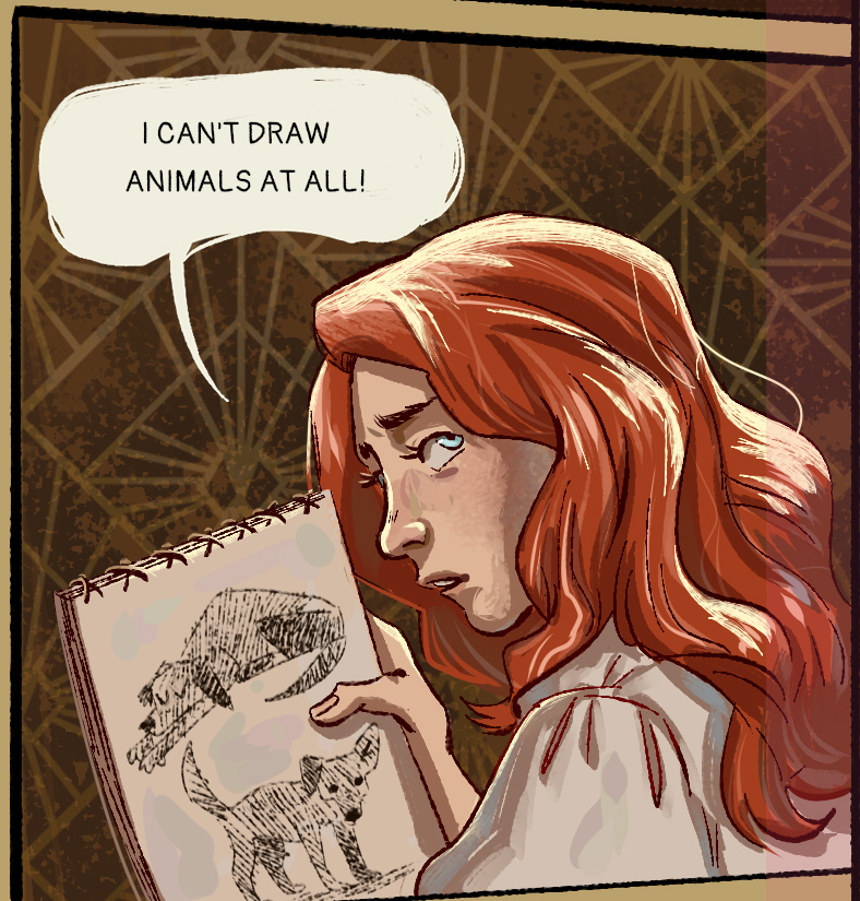 potadumpling's tweet photo. little piece of my two-pages comic for #ZINE33
this girl has no future as a furry artist 😔
#Expedition33 https://t.co/HX0AbSlzzR