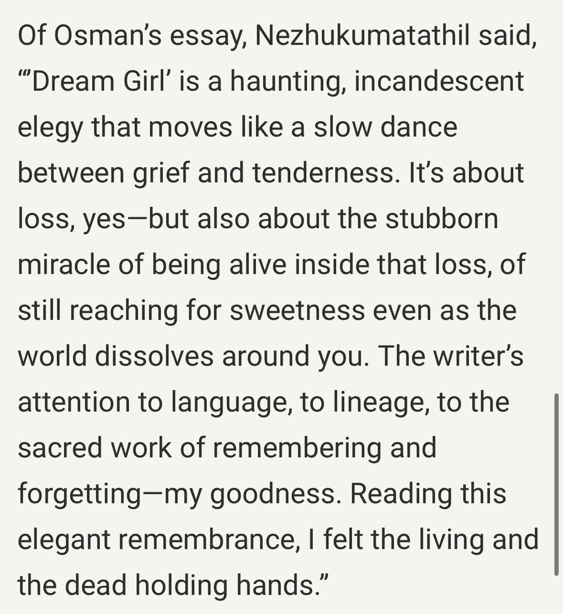 happy to share that my essay about insomnia, islamic dream interpretation, &amp; grief won <a href="/TheSchooner/">Prairie Schooner</a> summer nonfiction contest &amp; grateful to the inimitable aimee nezhukumatathil for these really kind words. you’ll be able to read it in the spring 🌷 prairieschooner.unl.edu/digital-schoon…