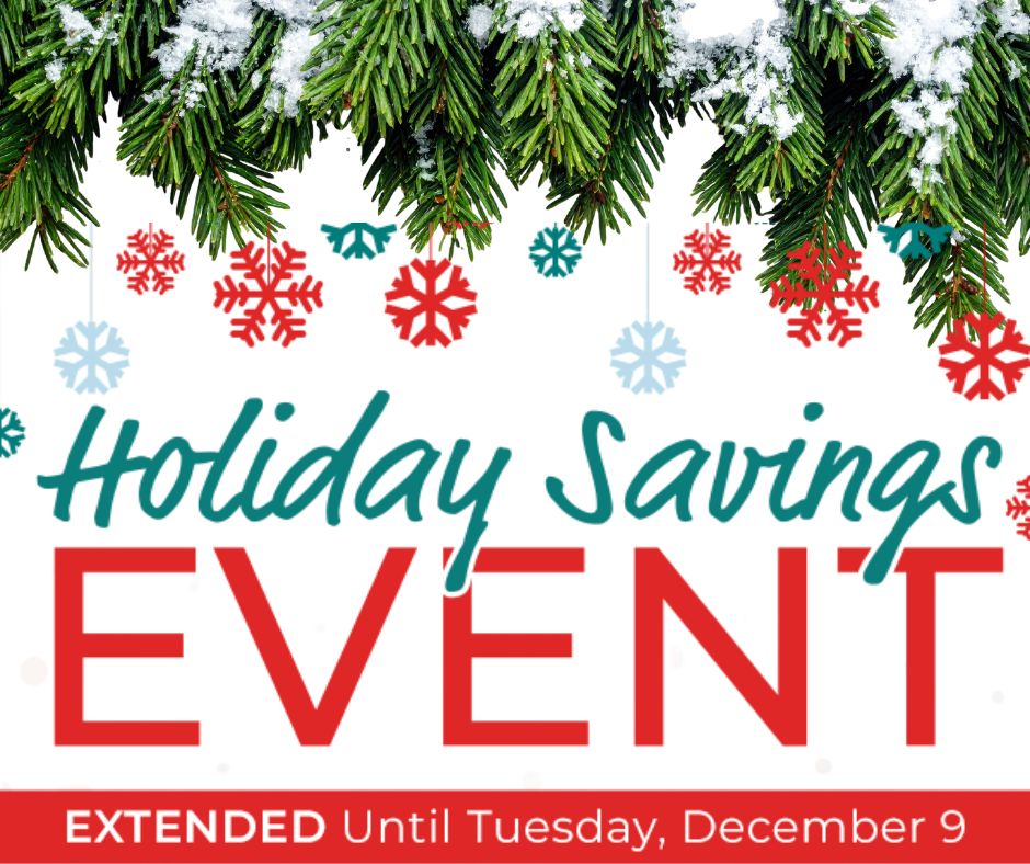 Missed our sale because of the snow? ☃️ Good news. We've extended it one more day through Tuesday, Dec. 9th. 

Take advantage of big savings with $200 off every $999 you spend, plus 18 months special financing. Hurry, this extra day ends soon.

bit.ly/4h8WiAk
